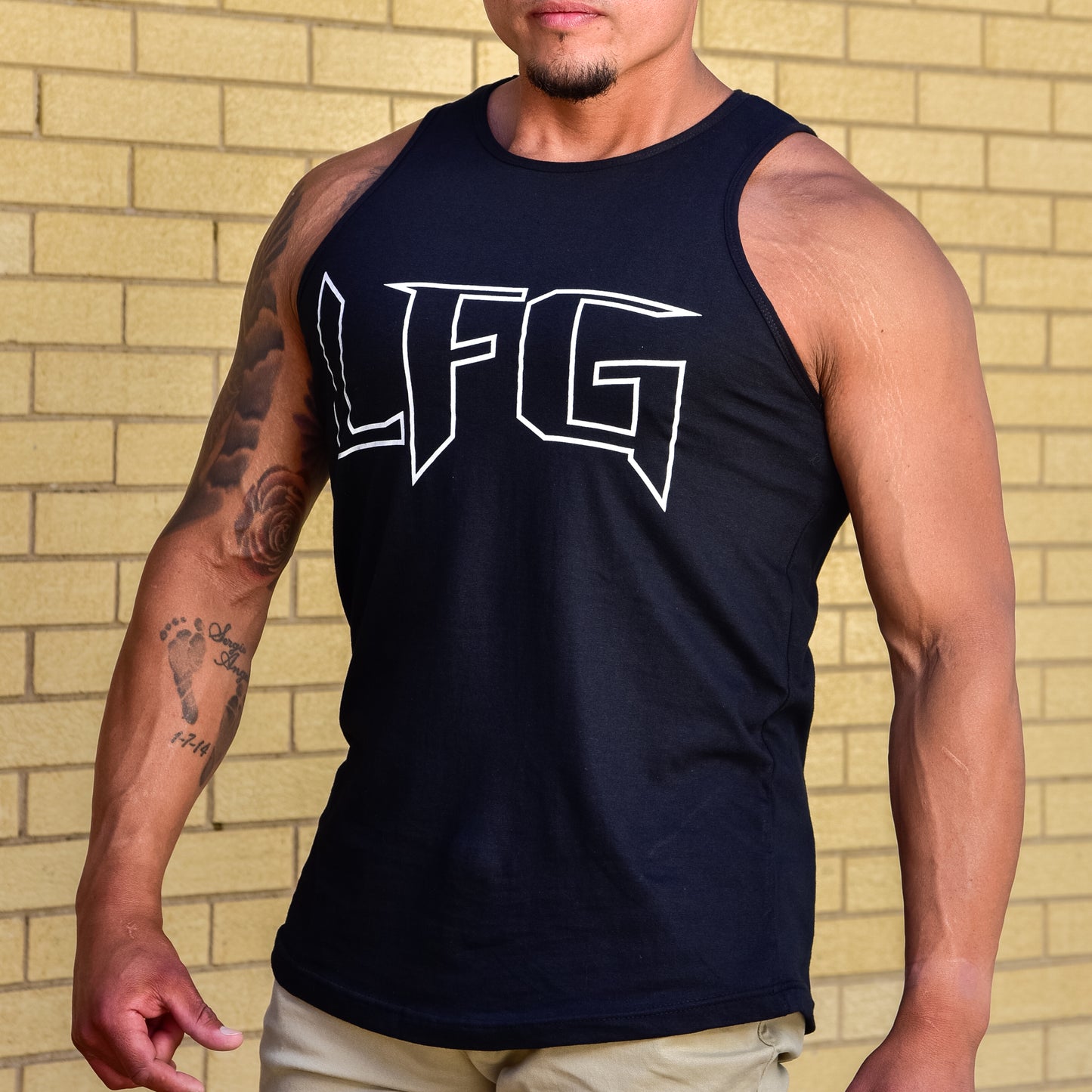 LFG Thin Fukn Line Swoop Bottom Tank Top