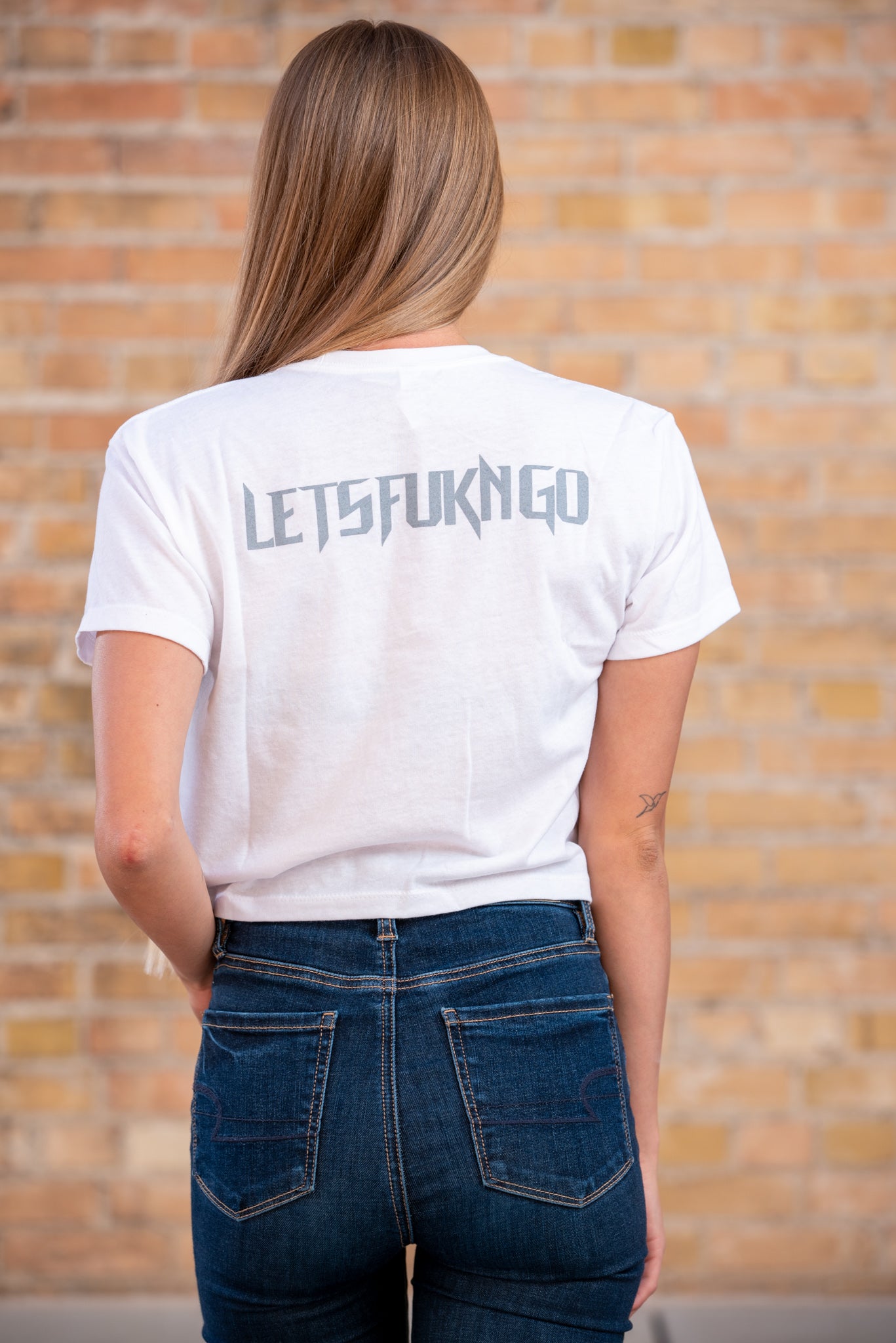 LFG OG Style White Women's Crop T-shirt