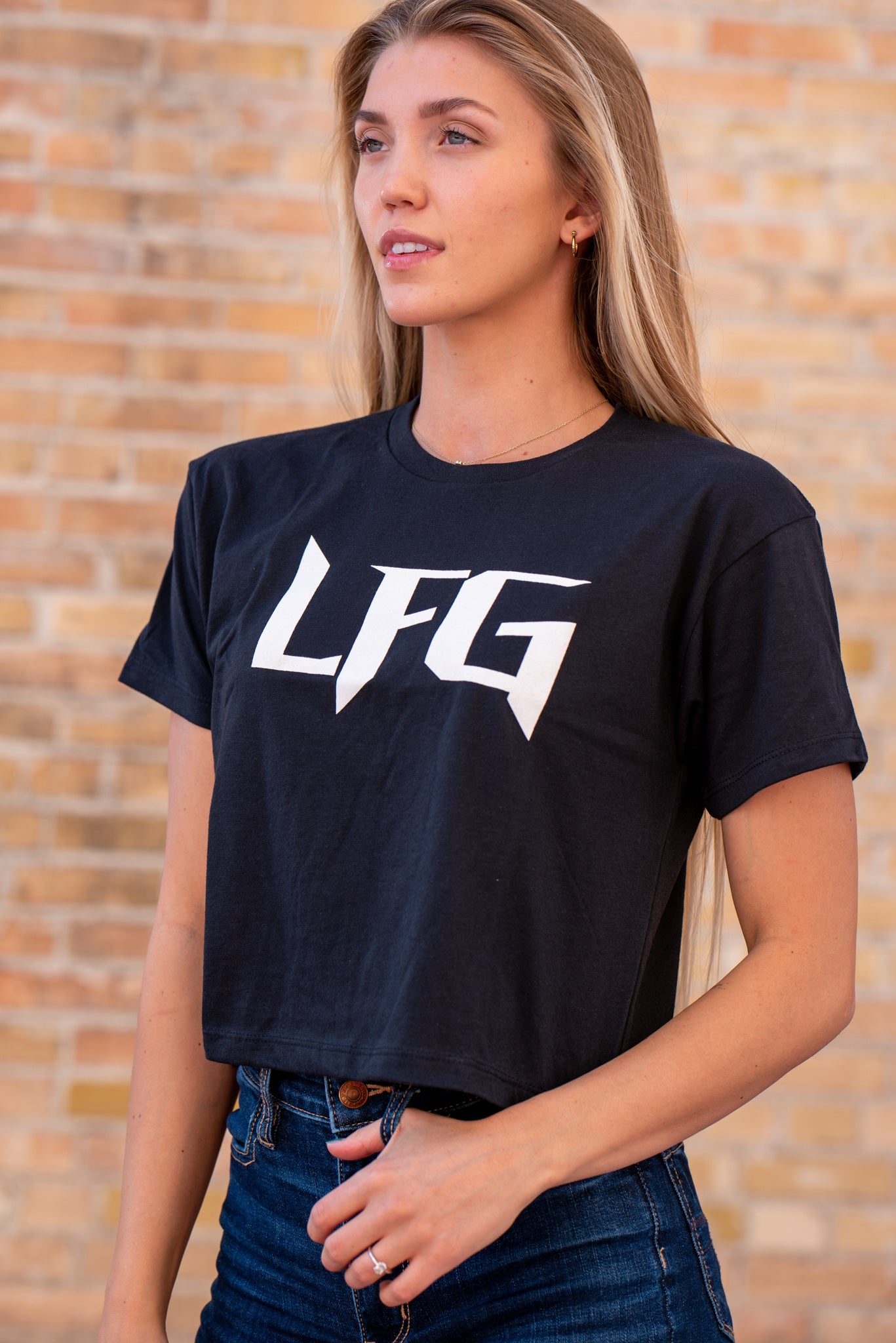 LFG OG Style Black Women’s Crop T-shirt
